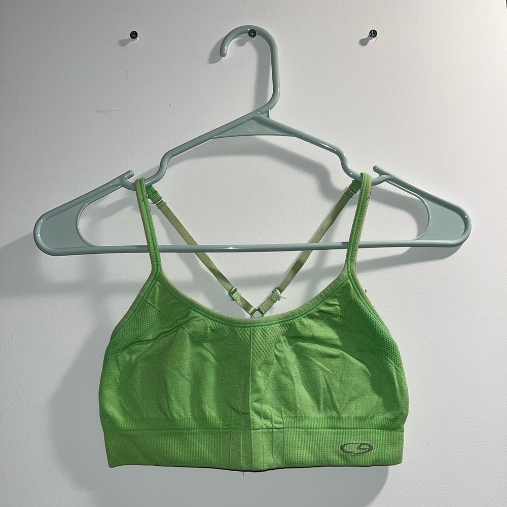 Champion racerback sports bra - lime green, size small